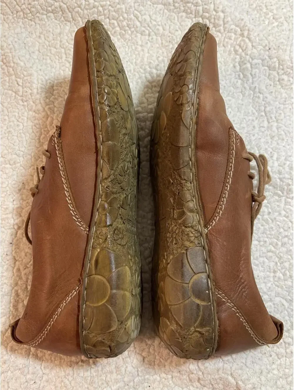 Josef Seibel Brown Leather Lace-Up Casual Shoes